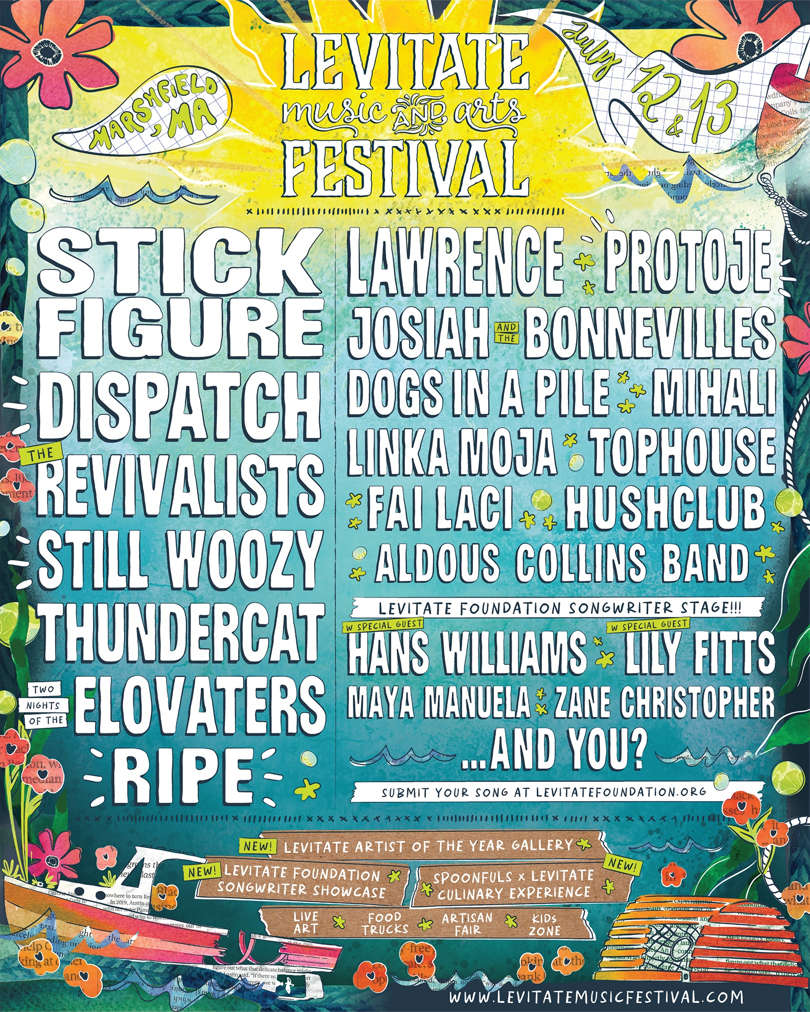 Levitate Music and Arts Festival Returns to Marshfield, MA, July 12–13