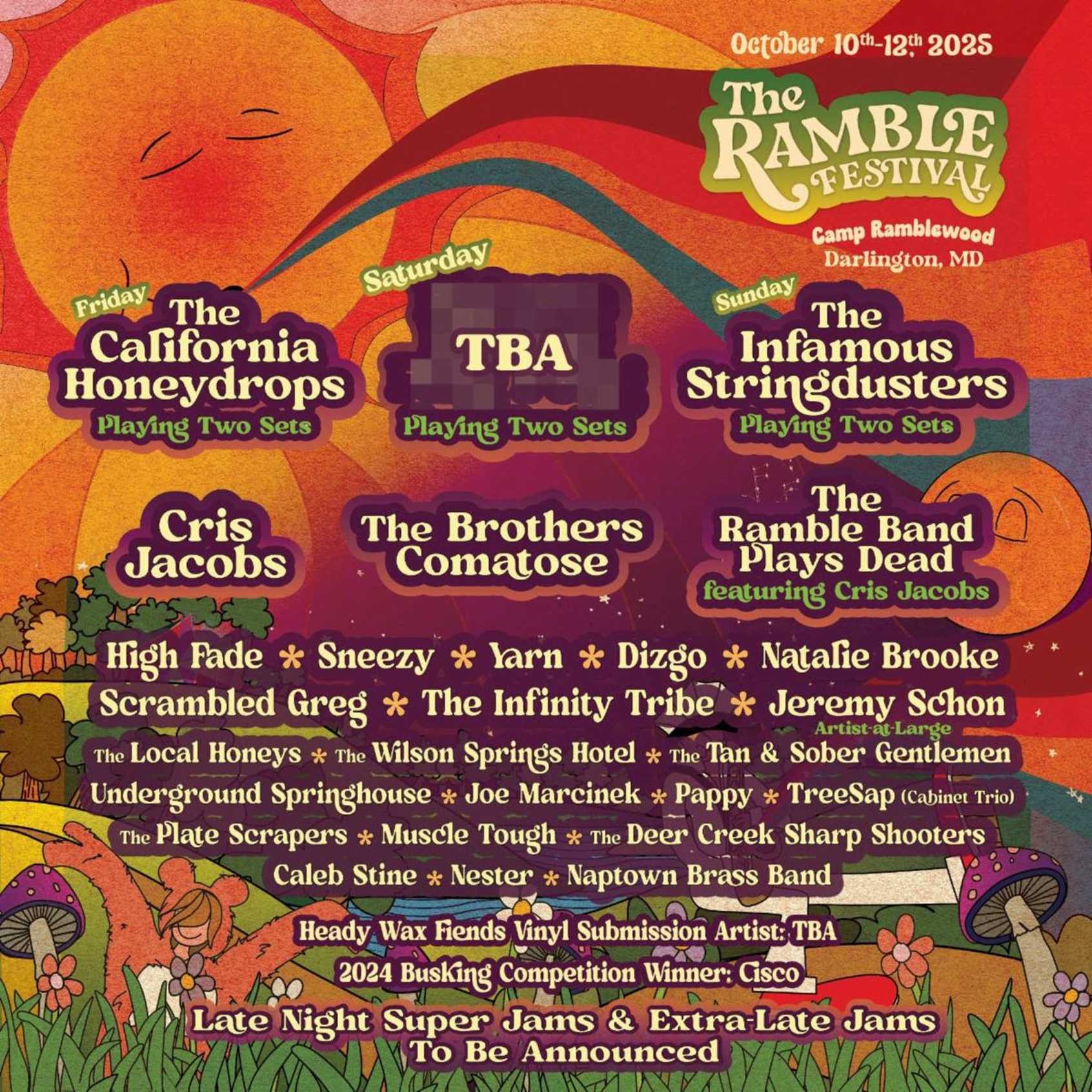 The 4th annual Ramble Festival announces artist lineup ft. The California Honeydrops, The Infamous Stringdusters, Cris Jacobs, and more