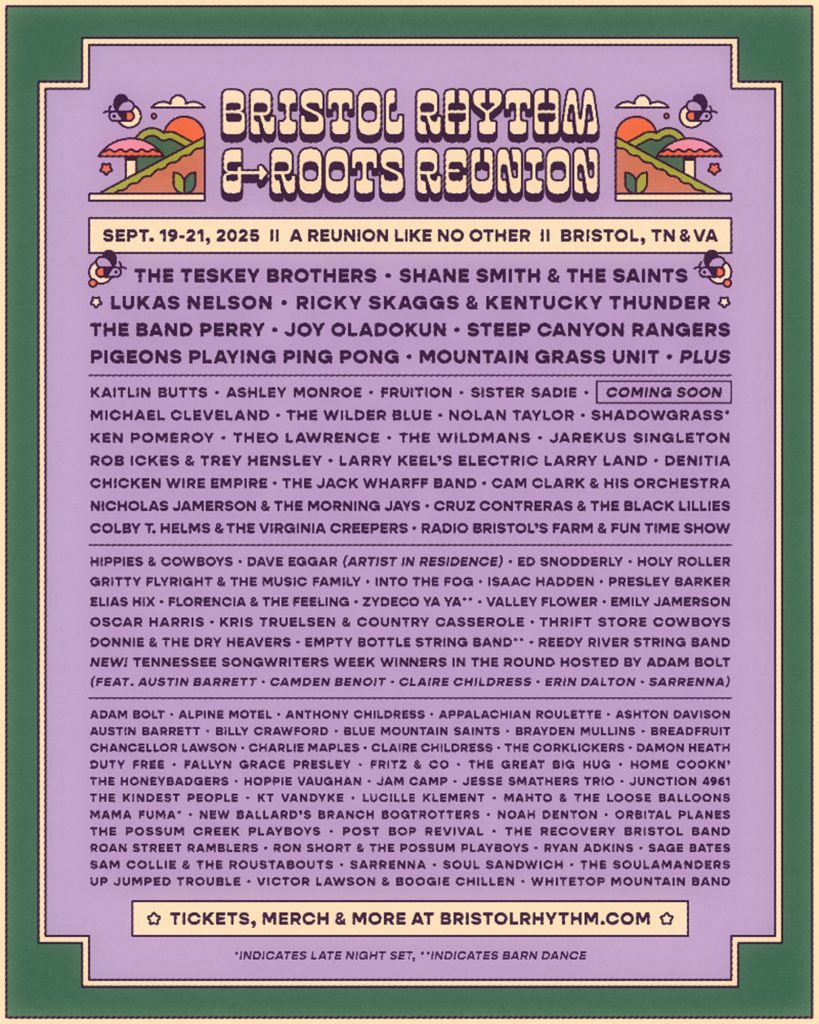 2025 Bristol Rhythm & Roots Reunion Lineup Announced