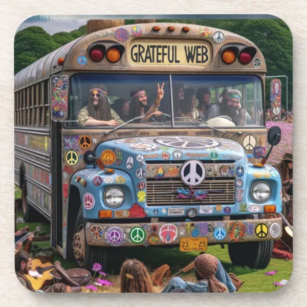 Grateful Web pillow 2 Beverage Coaster