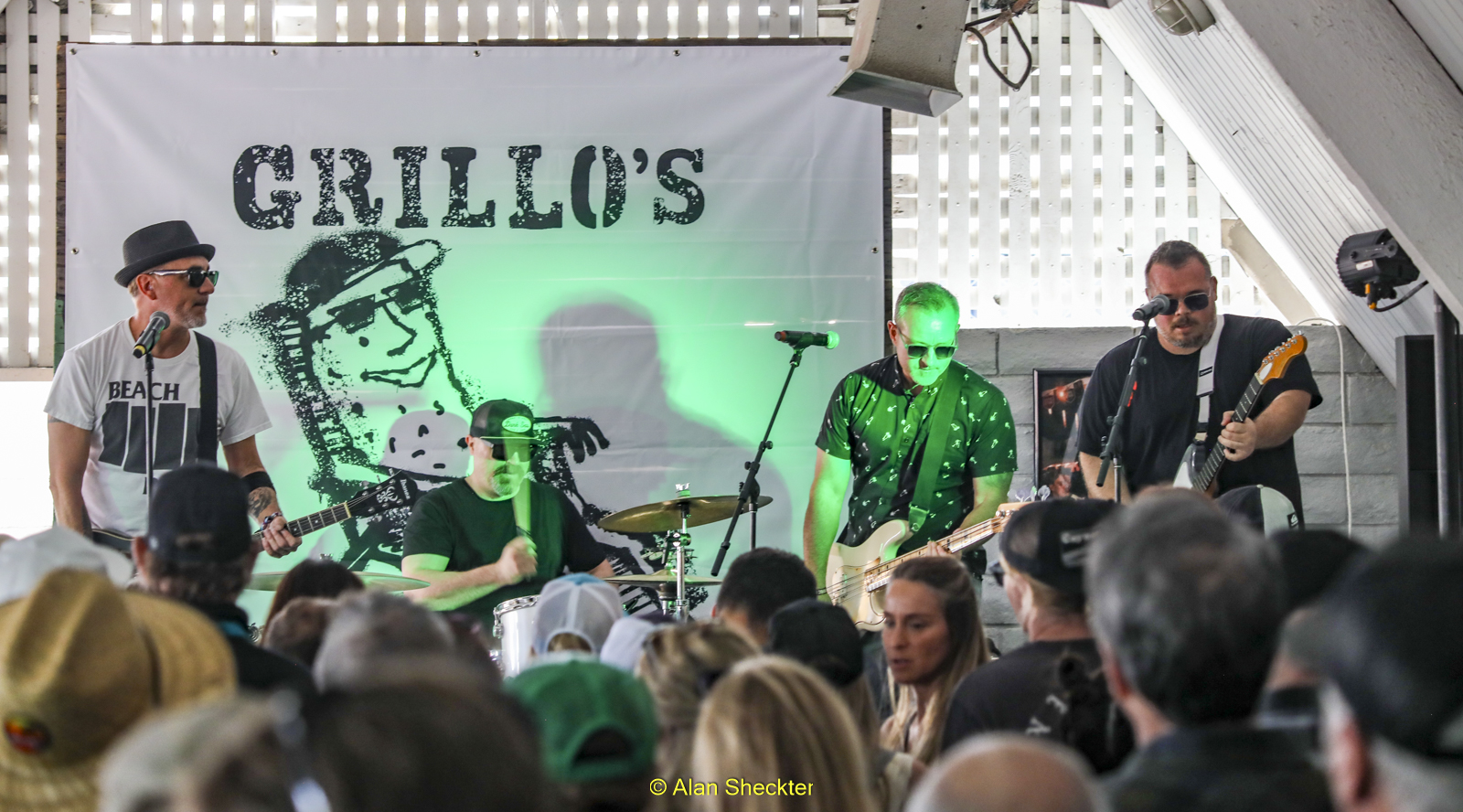 Jim Lindberg (left), at the Speakeasy Stage on Friday