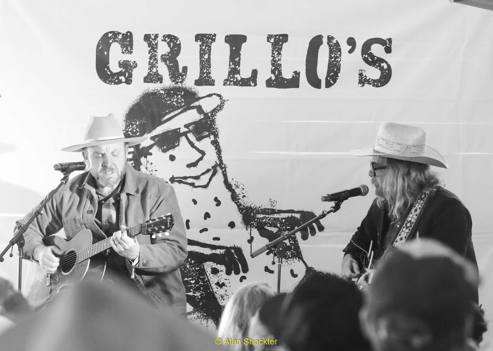 Donavon Frankenreiter (right) at the Speakeasy Stage