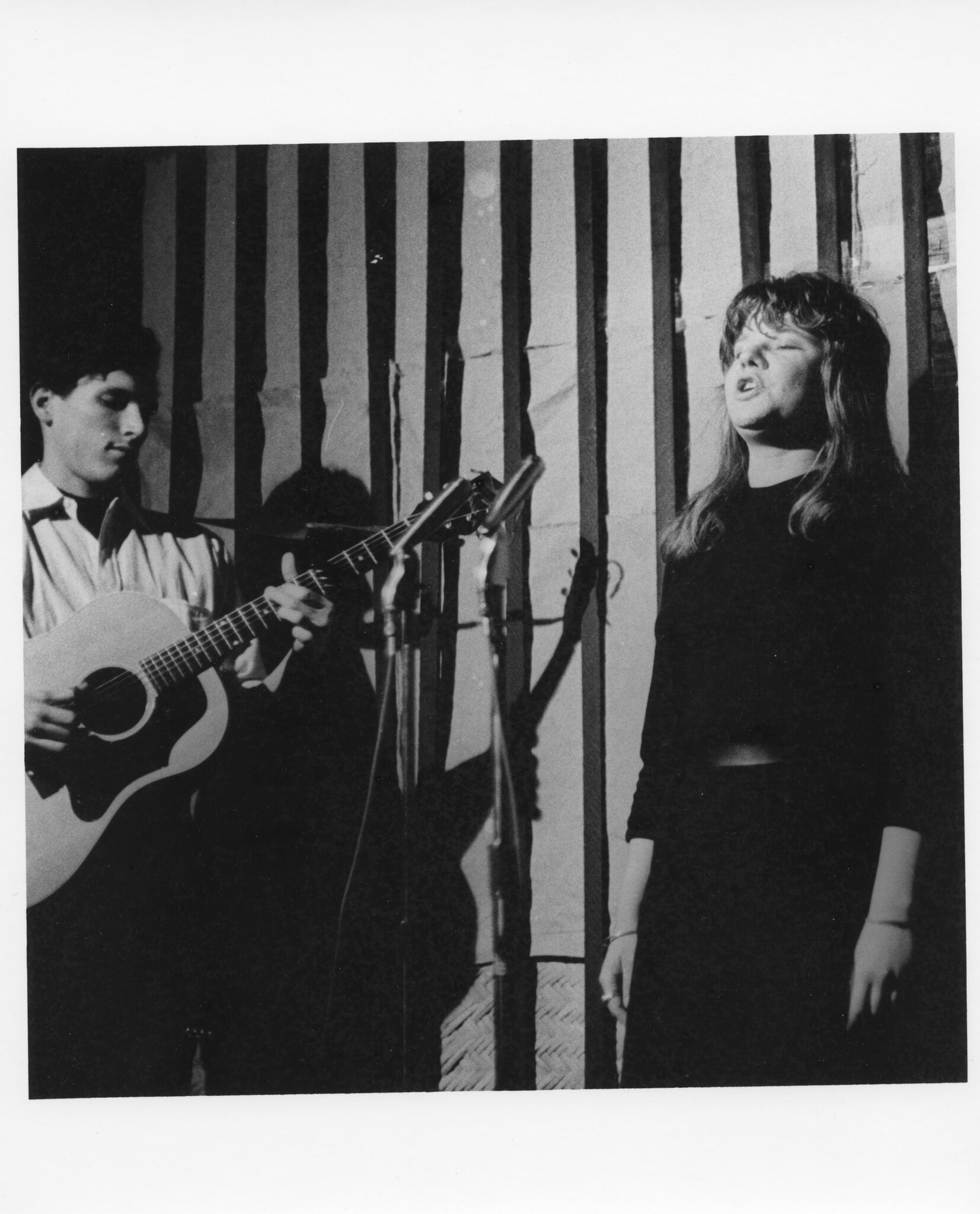 Jorma Kaukonen and Janis Joplin in possibly her first Bay Area performance, 1963. Photo by Marjorie Alette.