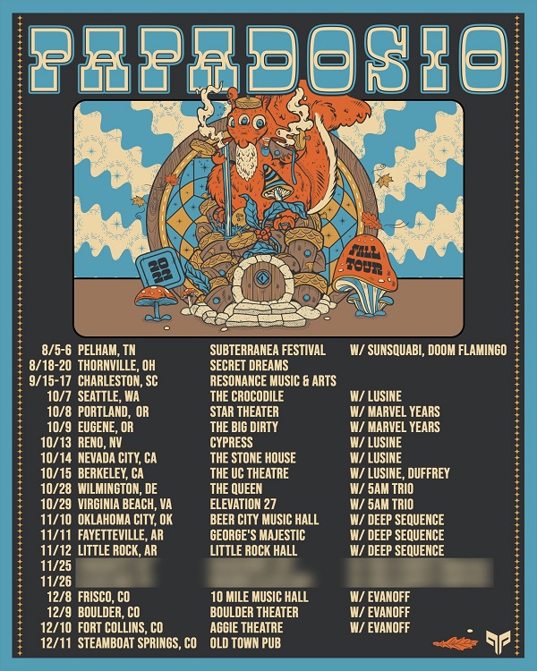 Papadosio Fall Tour Dates