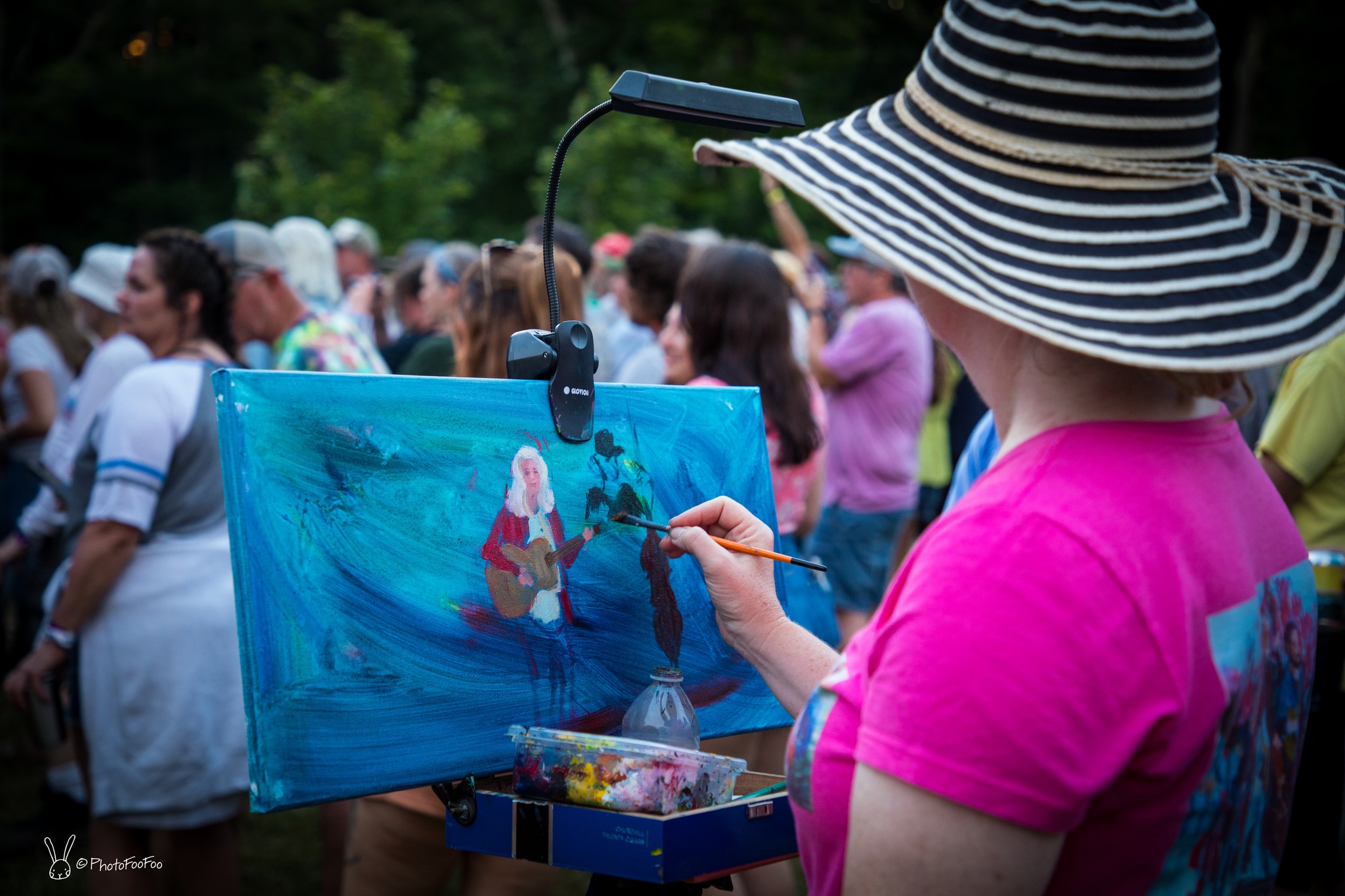 Emmylou artwork during her lovely set