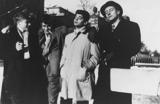 Lucien Carr, Jack Kerouac, Allen Ginsberg and William S. Burroughs