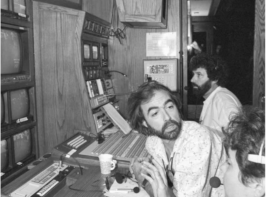 Len and crew in production truck, PPV Broadcast, Mountain View, CA, June 1989. Photo courtesy ©Susana Millman