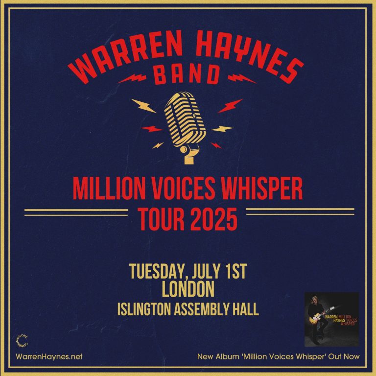 Warren Haynes Band Announce Rare UK Concert at London Islington Assembly Hall on Tuesday July 1st