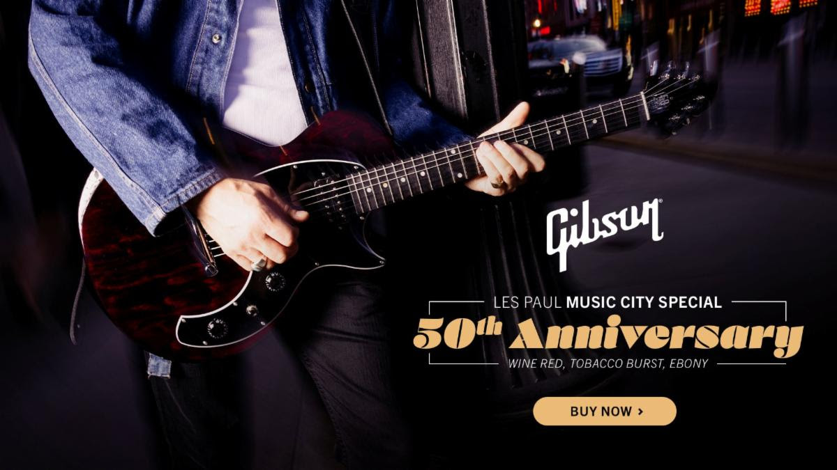 The Les Paul Music City Special – 50th Anniversary is a unique commemorative guitar that pays tribute to the early days of Gibson's Nashville production and celebrates 50 years of Gibson handcrafting guitars in Music City.   